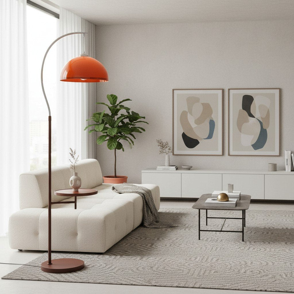Afterglow Modern Statement Floor Lamp – Clean Line Standing Light for Bedroom Setting
