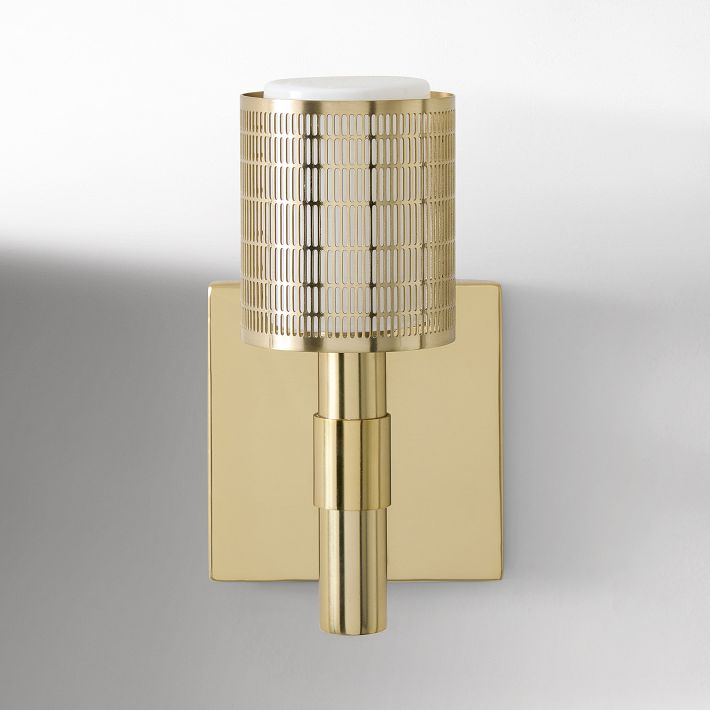 Galvia Perforated Metal Wall Sconce - Modern Wall Light for Hallway