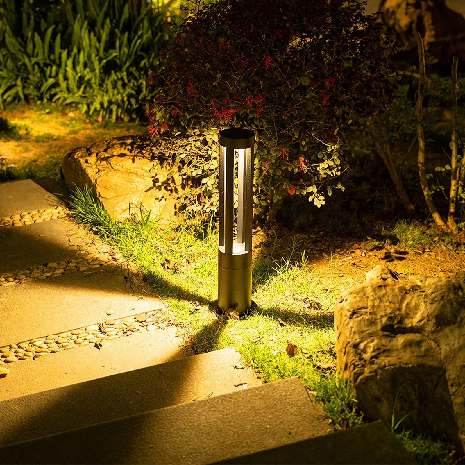 Black Solar Outdoor Post Light - Waterproof Solar Post Lamp