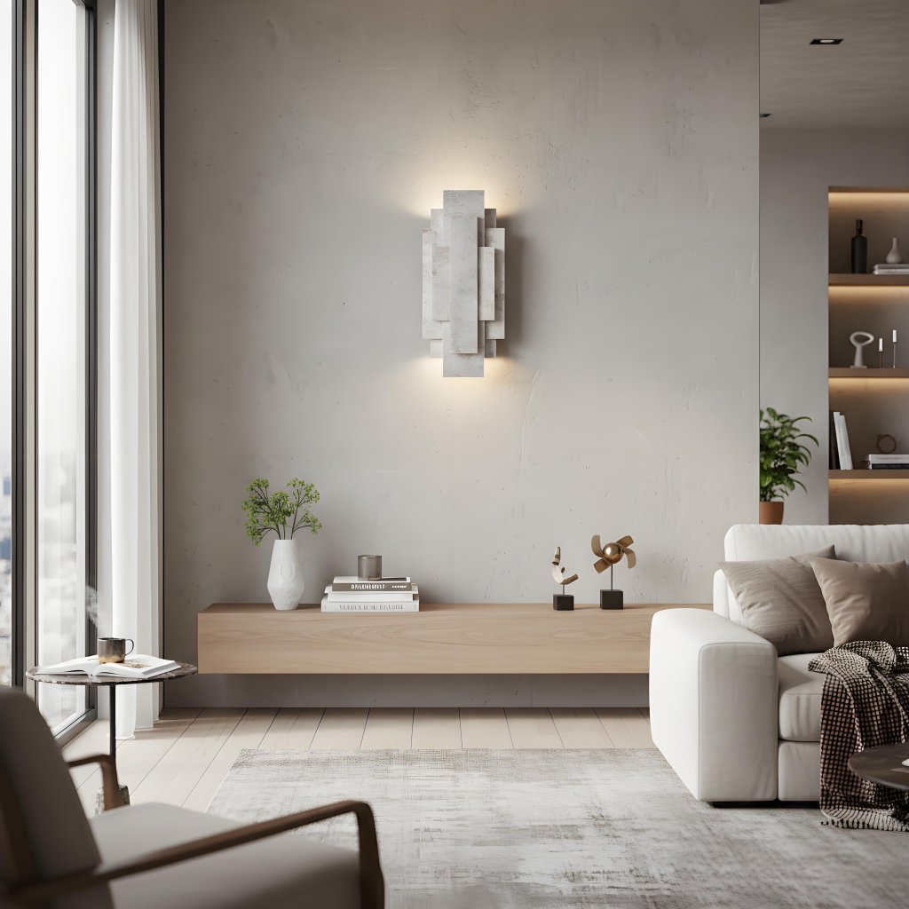 Rechteckige Wandleuchte Kelsar – Ausführungen in Gold und Silber für Wohnzimmer oder Schlafzimmer