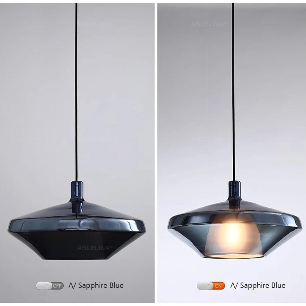 Modern Glass Pendant Light – Simple Colorful Dining Room Lighting