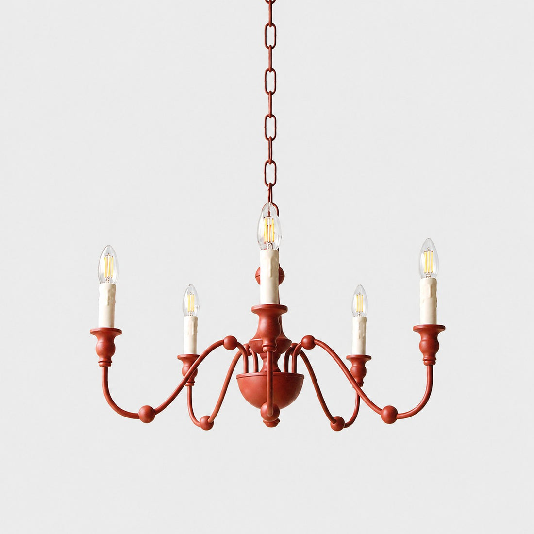 Five-Light Iron Candle Chandelier