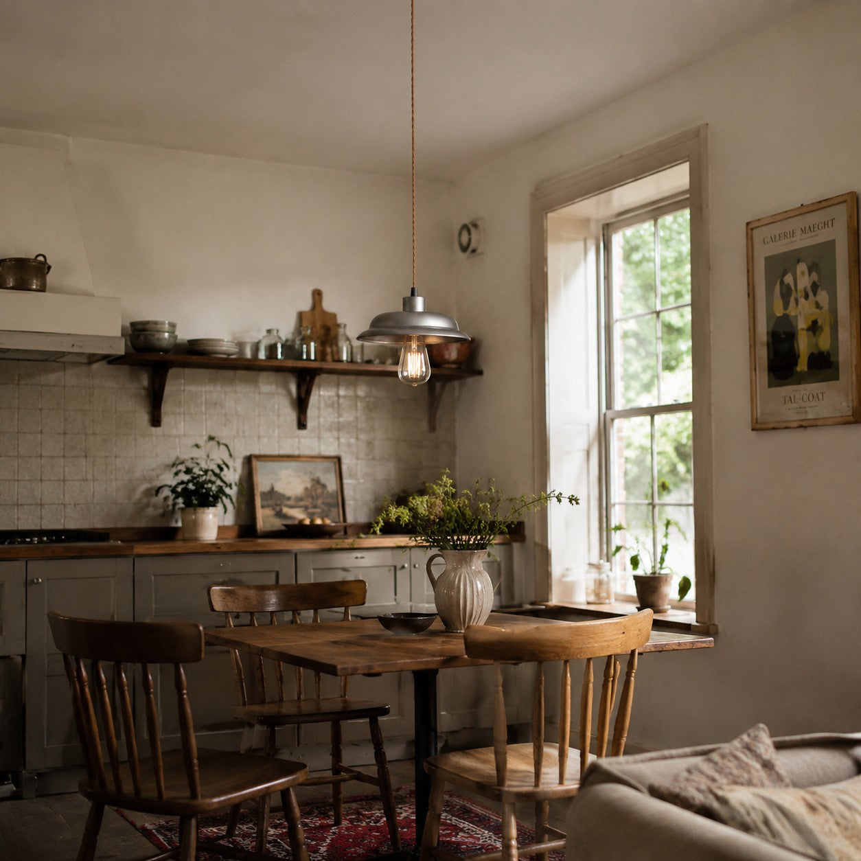 Warm interior pendant scene