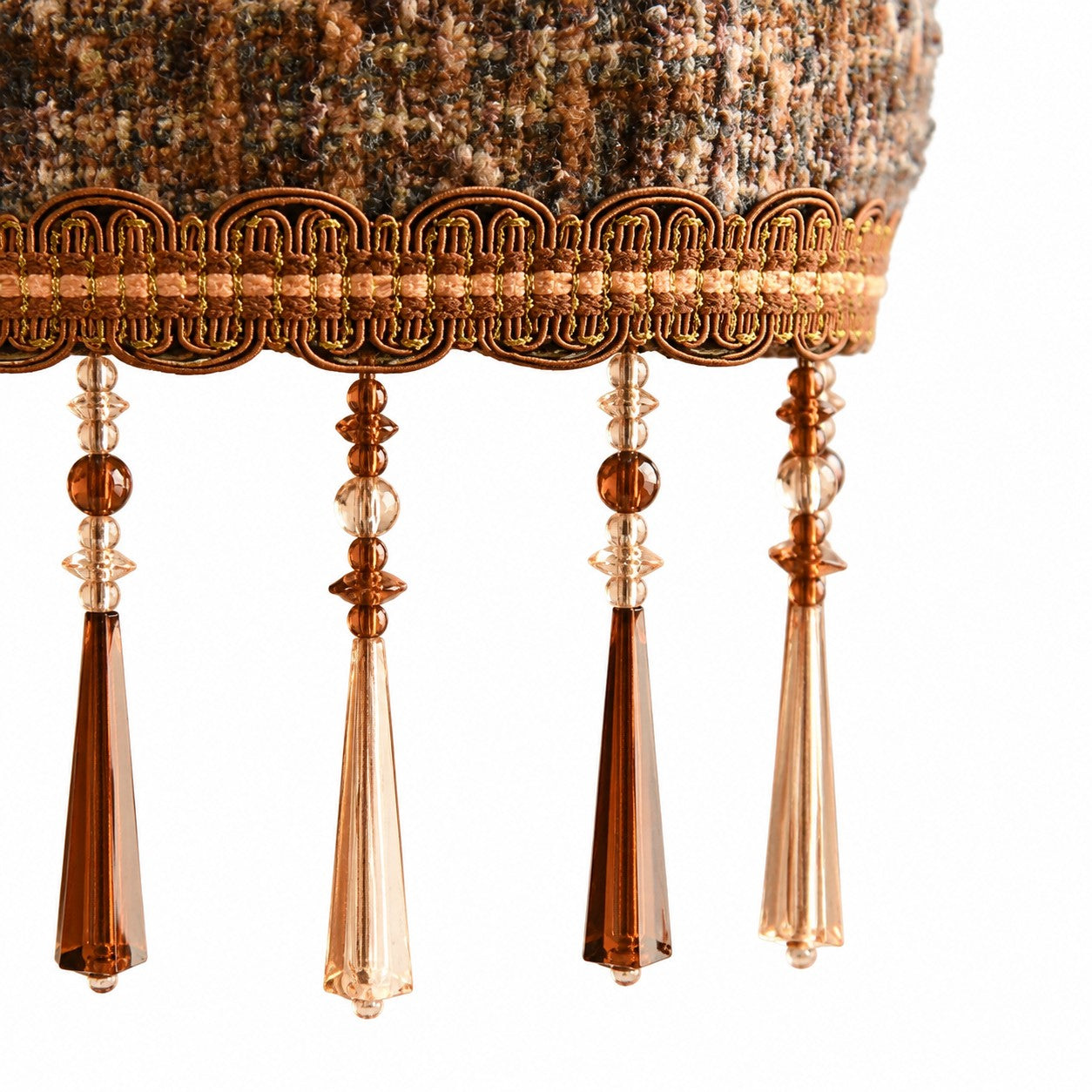 Vintage Fabric Fringe Pendant Lamp