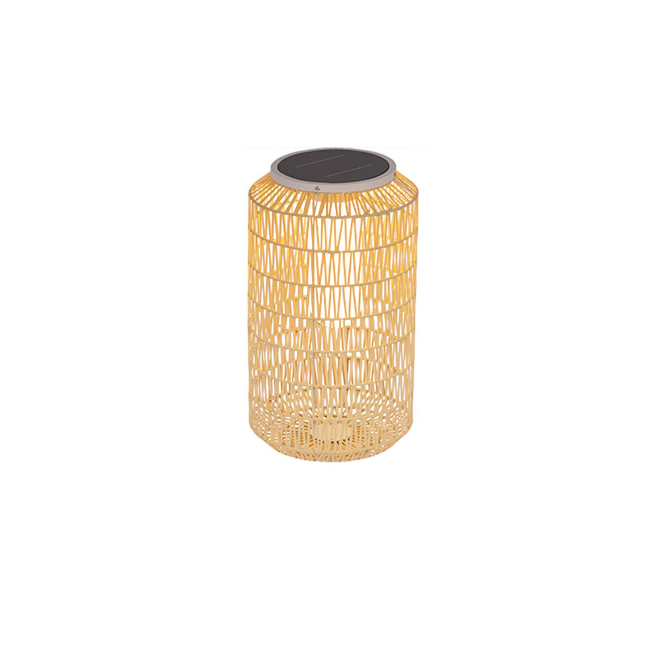 Außenlampe aus geflochtenem Rattan – traditionelles Handwerkslicht für Ecken