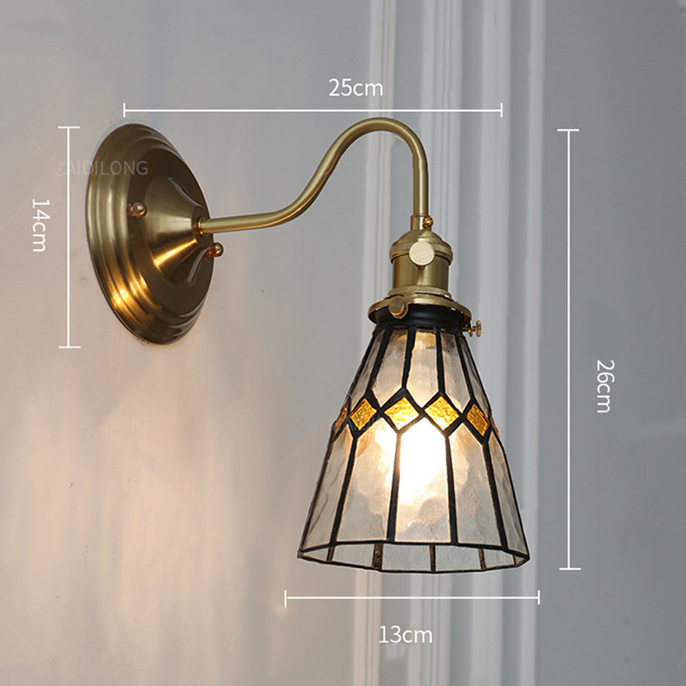 Stained Glass Wall Light - Vintage Petal Sconce For Living Room