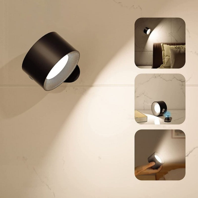 Drehbare industrielle Wandlampe mit USB-Ladefunktion