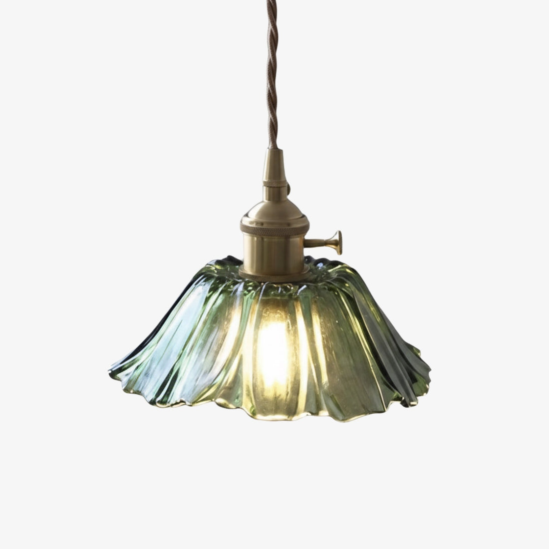 Blossix Elegant Art Pendant Lamp - Glass Flower Shade Design for Living or Dining Room N24