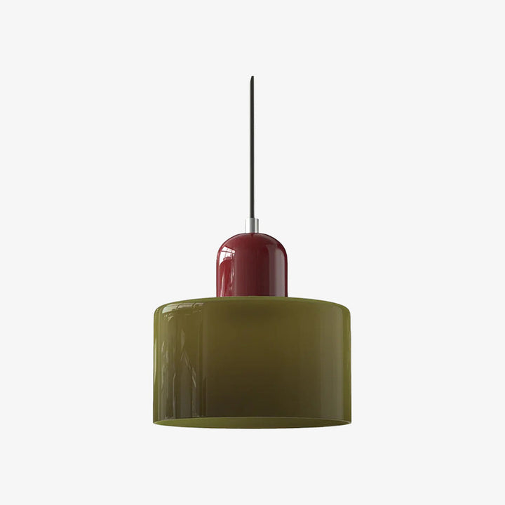Creative Morandi Cylindrical Glass Pendant – Modern Dining Room