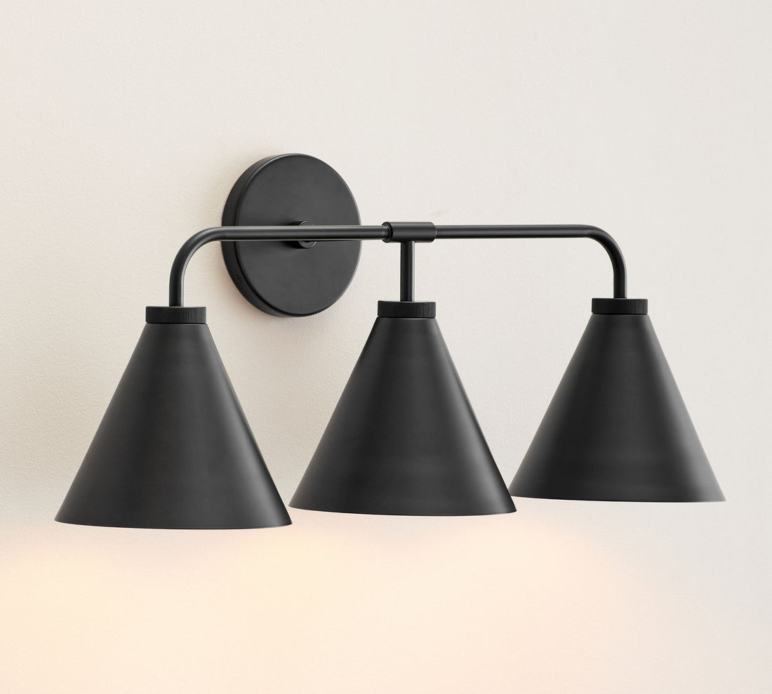 Korvi Metal Cone Wall Lamp - Classic Multi-Head Tapered Wall Sconce