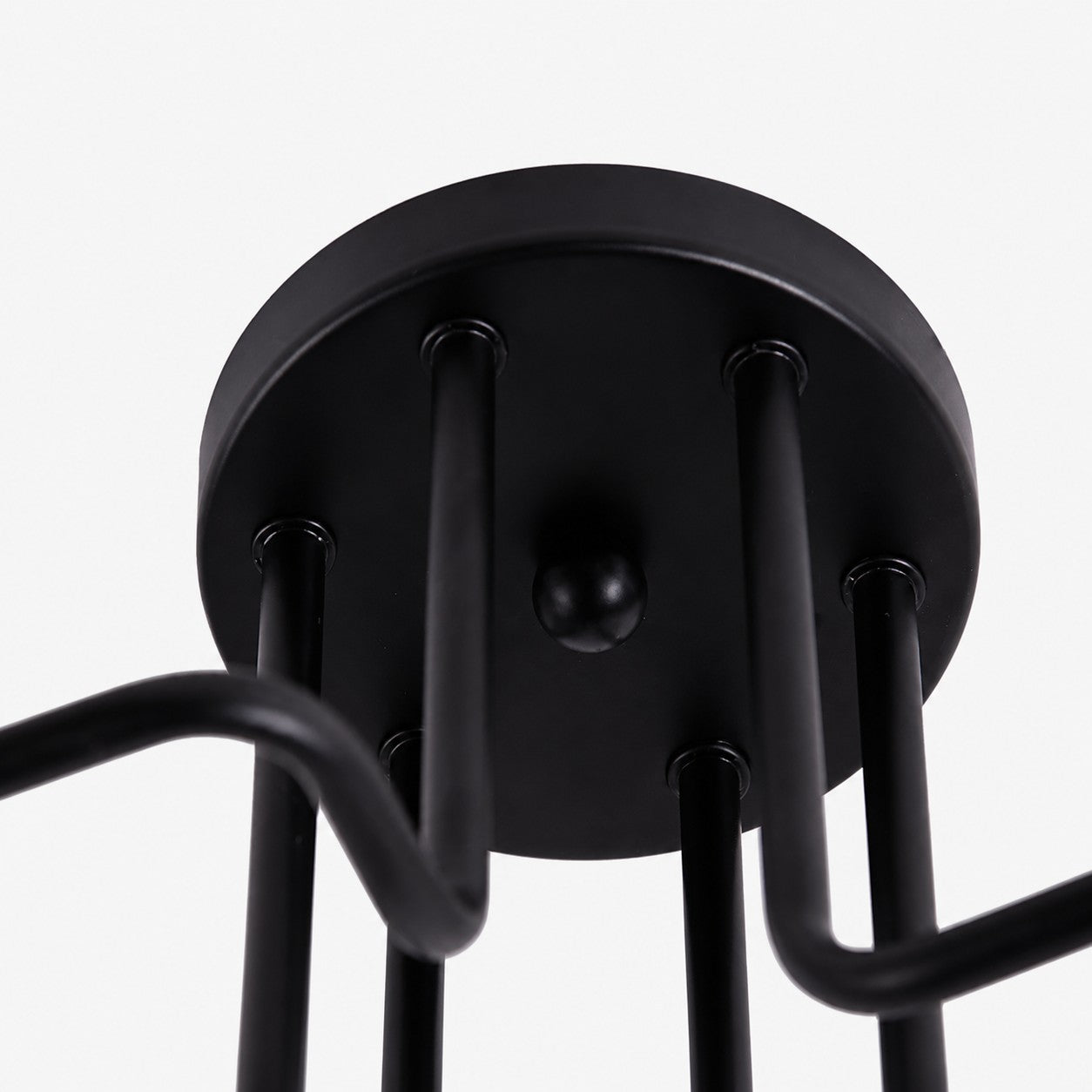 Black Spider Arm Flush-Mount Ceiling Light