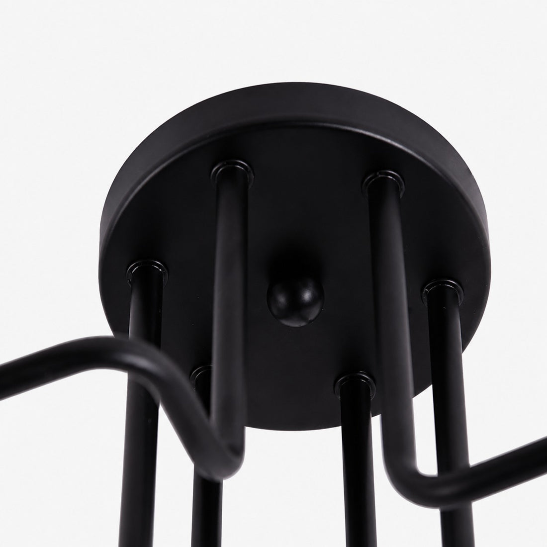 Black Spider Arm Flush-Mount Ceiling Light