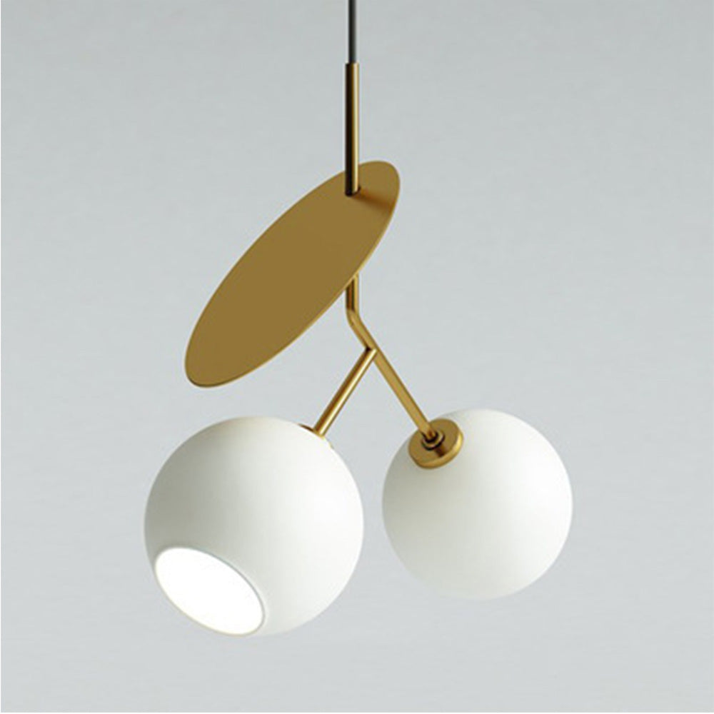 Postmodern Double Pendant Lamp - Cherry Design with Dual Lighting