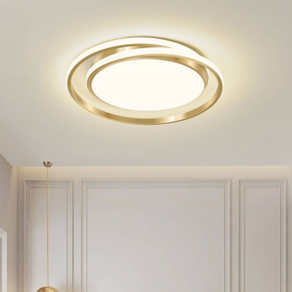 Metal LED Circle Ceiling Light - Modern Acrylic Design for Bedroom