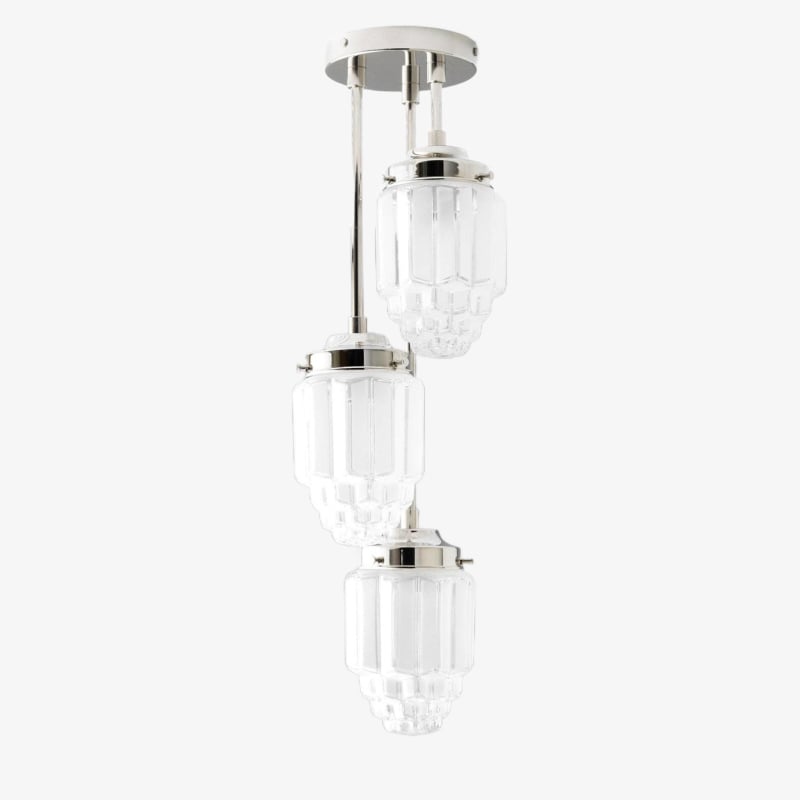 Tierlux Glass Pendant Light - Art Deco Globe Design