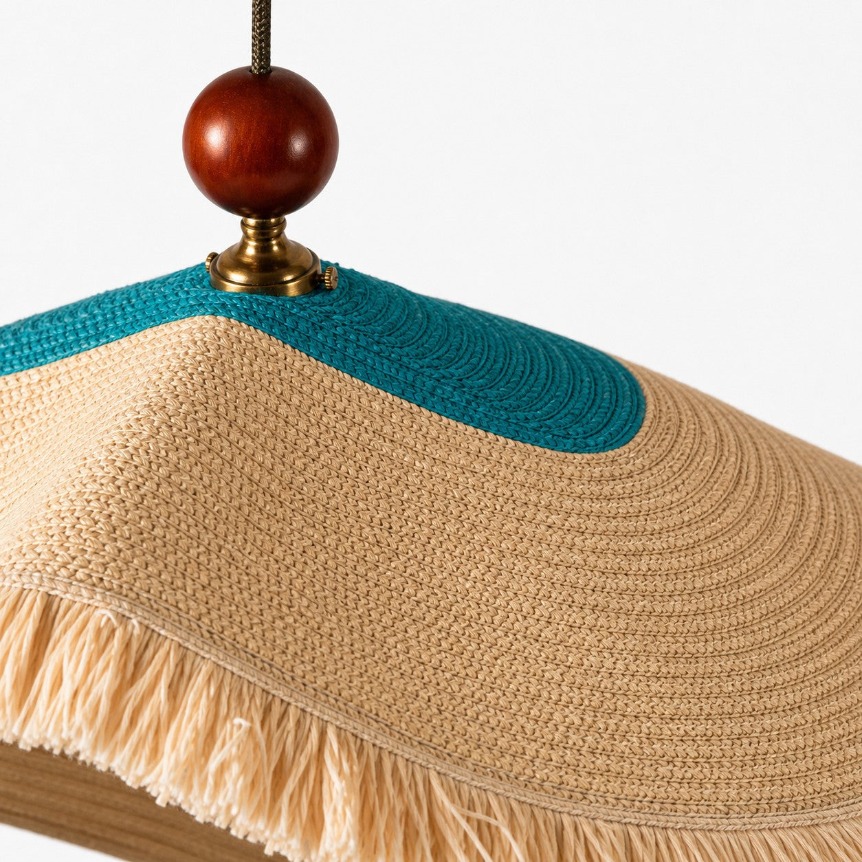 Sculptural Woven Fabric Pendant Lamp