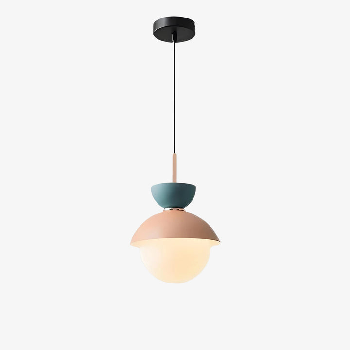 Frovela Nordic Macaroon Pendant Lamp with Globe Design – Aluminum Lighting for Bedroom or Living Room
