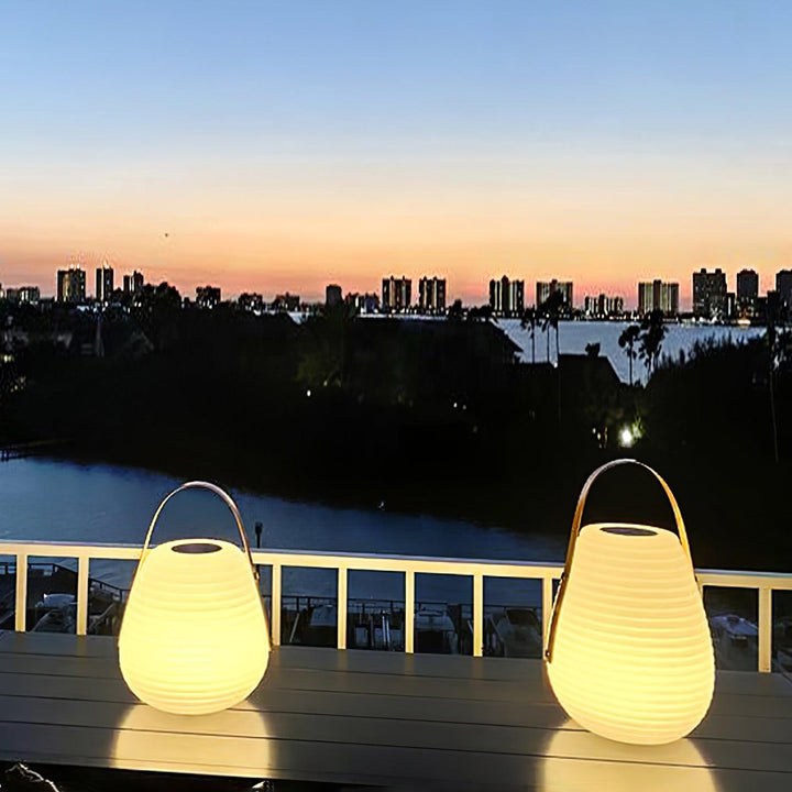 Lantern Outdoor Lamp - Frosted Plastic Portable Warm Light for Garden
