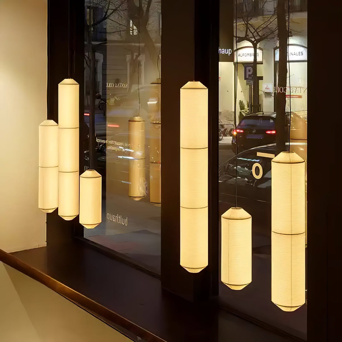 Hängelampe aus Maulbeerseide – Warme LED-Beleuchtung für Wohnzimmer