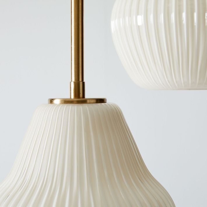 Rivrona Ribbed Glass 3-Light Chandelier - Sculptural Modern Lighting for Home