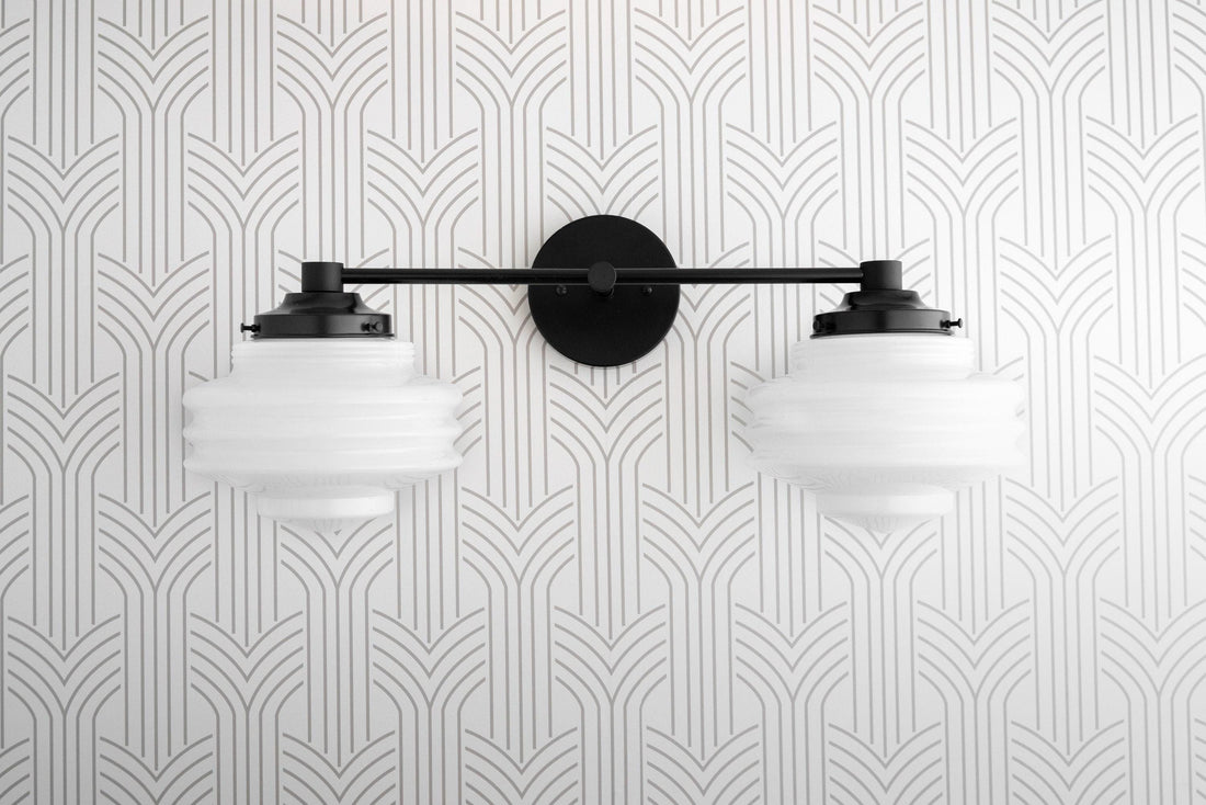 Geotower Glass Modern Wall Sconce - Glass Globe Light - Elegant Home Fixture