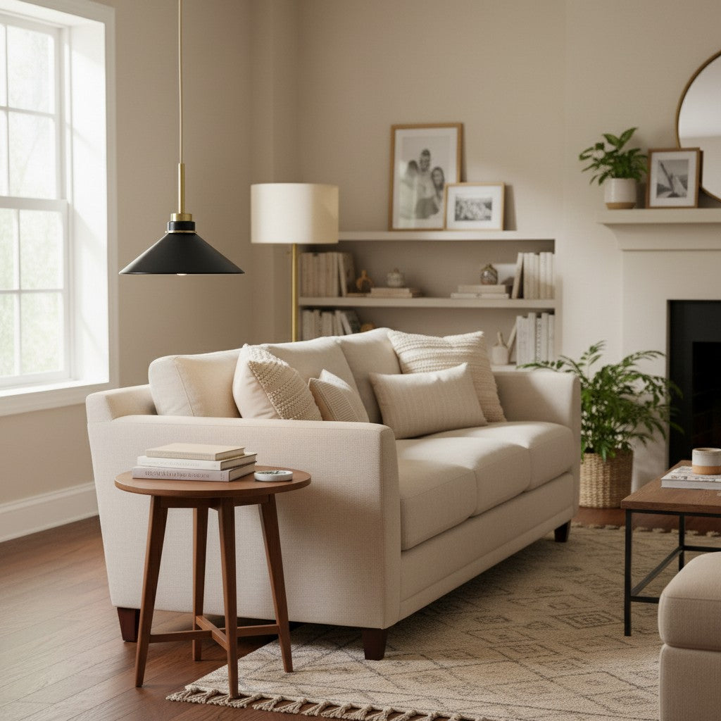 Aurenza Moderne Bauernhaus-Pendelleuchte – Verstellbarer Schirm für warmes Ambiente