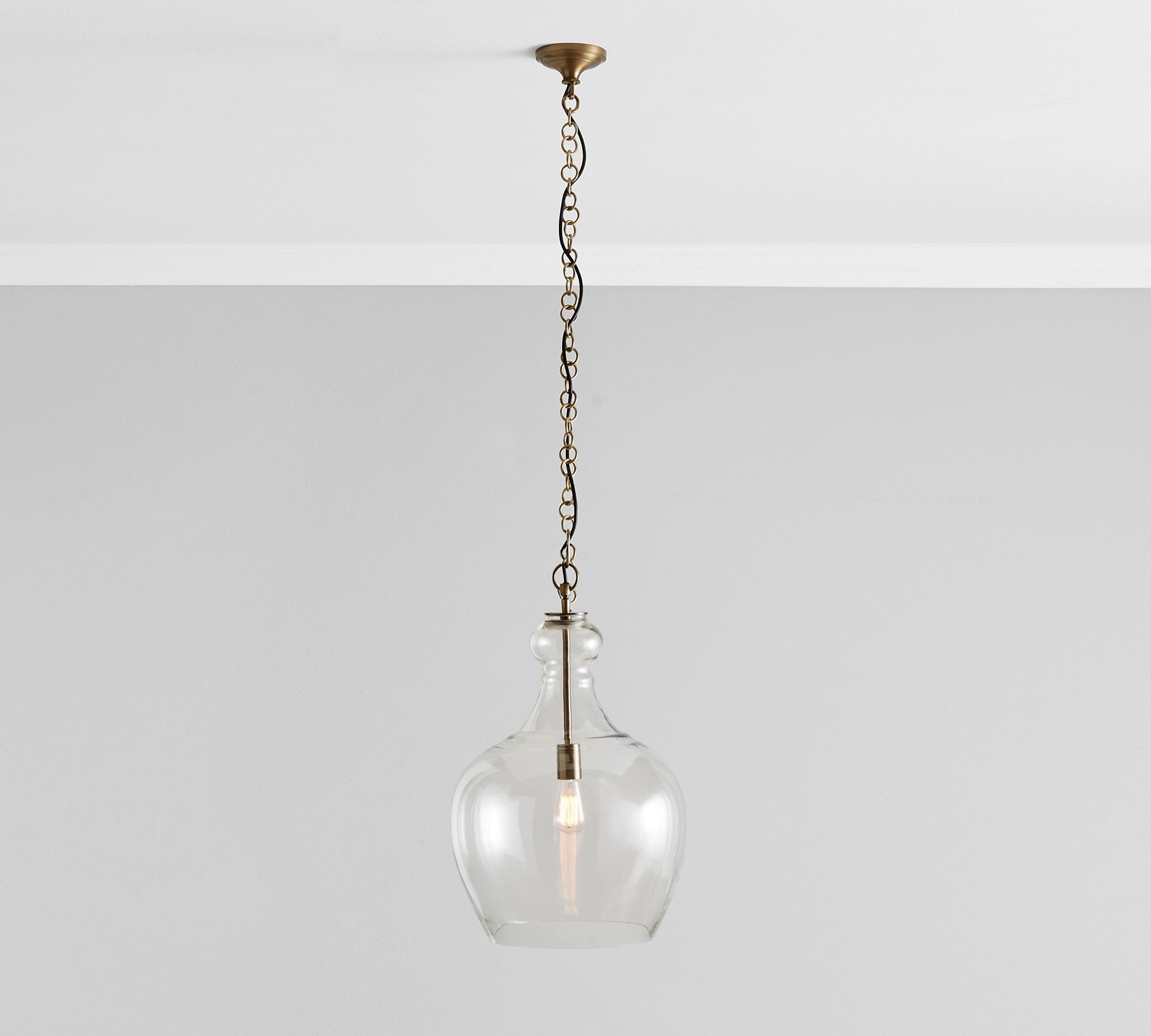 Lawson Glass Pendant Light - Recycled & Milk Glass with Bronze Accent