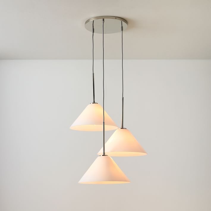 Conica 3-Light Cone Chandelier - Sculptural Glass Pendant Lighting Modern Style