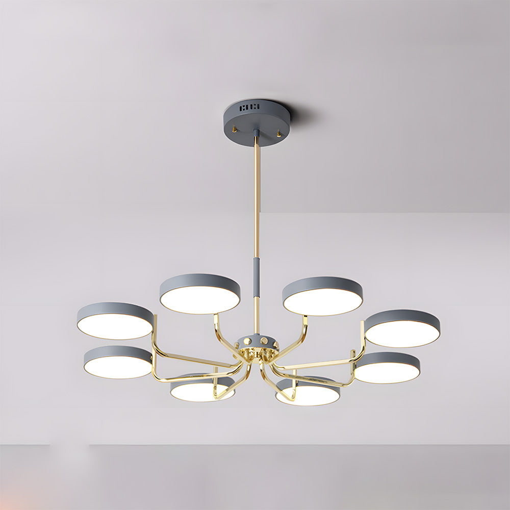 Disc Branch Iron Ceiling Lamp - Nordic Creative Light for Living Room