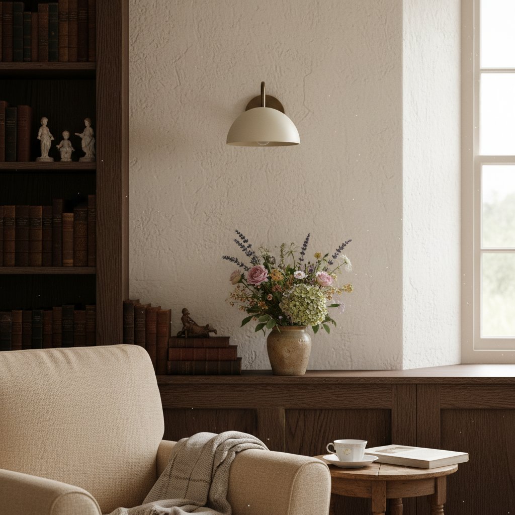 Curva Metal Industrial Wall Sconce - Curved Brass Arm - Hammered Dome Light Fixture