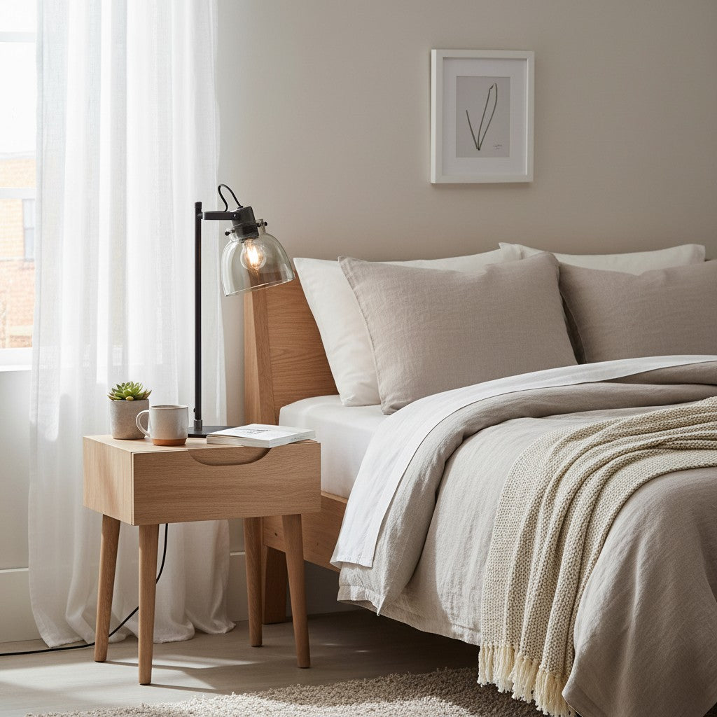 Readium Adjustable Table Lamp - Industrial Metal and Dome Glass for Bedroom and Study