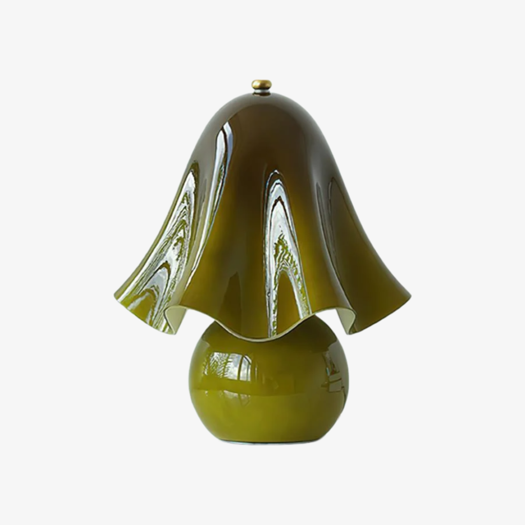 Dekorative Tischlampe Bellina – Skulpturale Glockenblumenform