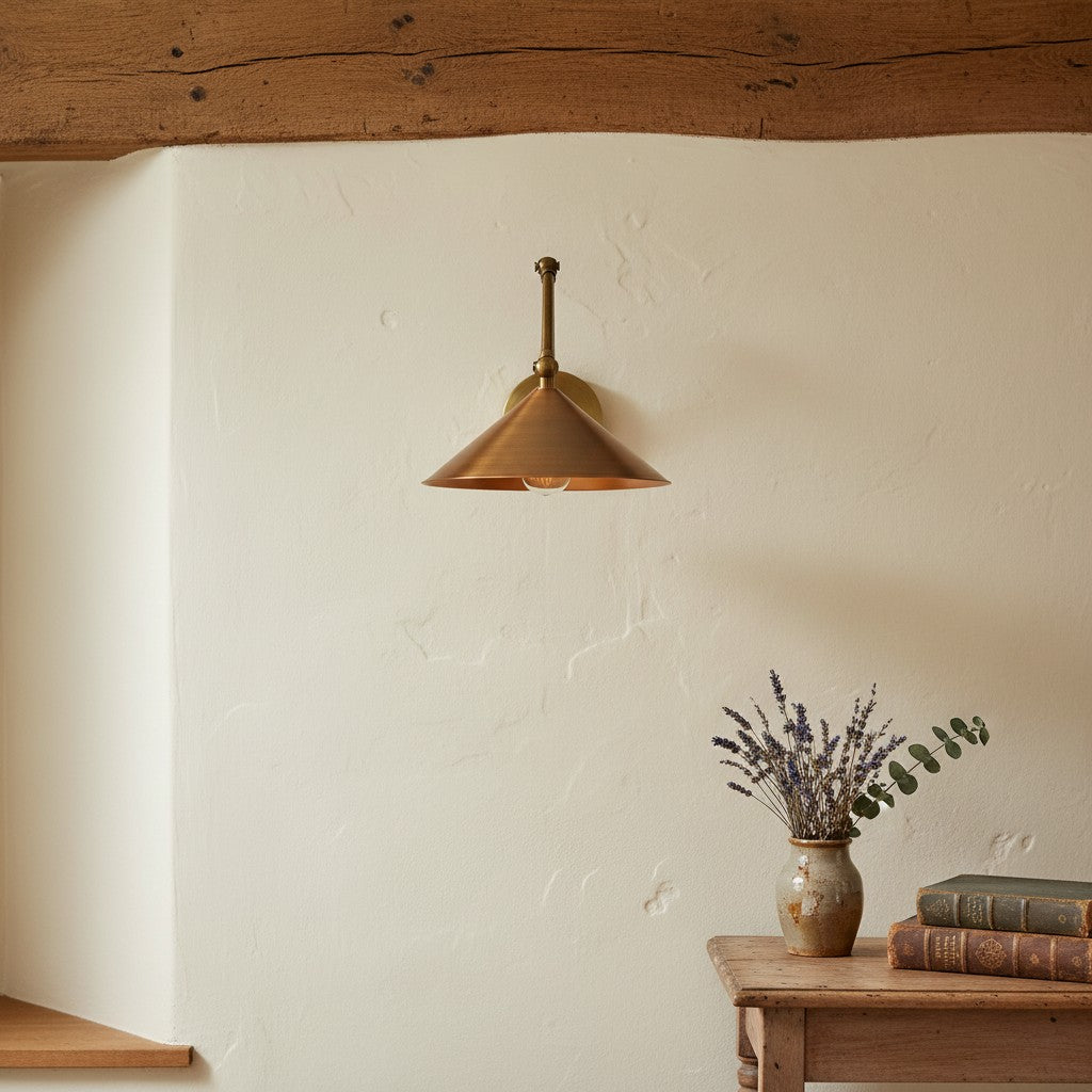 Conique Metal Adjustable Wall Sconce - Vintage Industrial Light