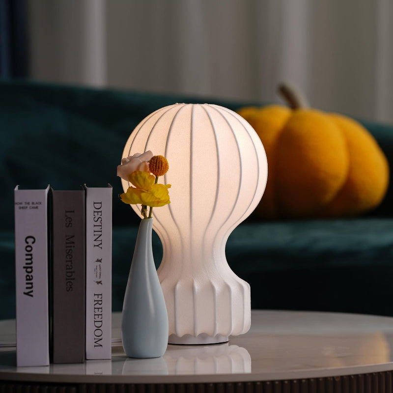 Heißluftballon Cocoon Weiße Tischlampe