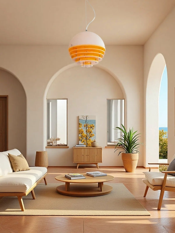 Bauhaus Sunset Pendelleuchte - Moderne Designer-Ambientelampe fürs Wohnzimmer