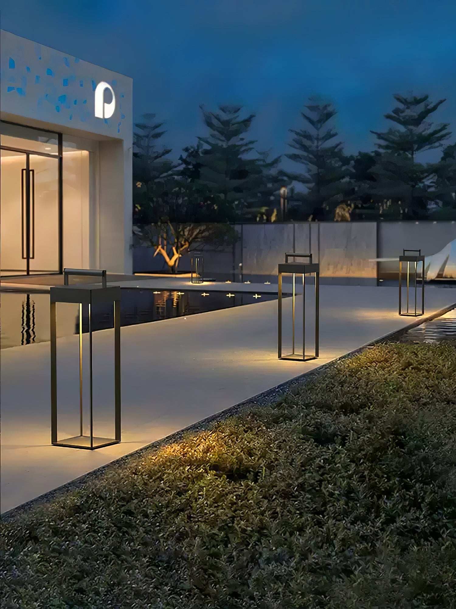 Solarlaterne Außenlampe - Geometrisches LED-Licht für Garten &amp; Terrasse