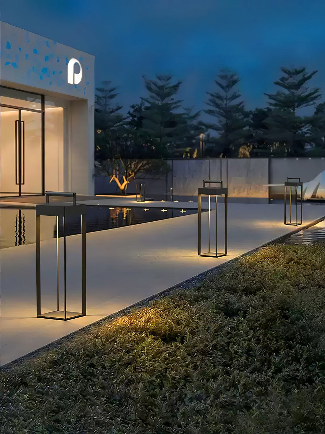 Solarlaterne Außenlampe - Geometrisches LED-Licht für Garten &amp; Terrasse