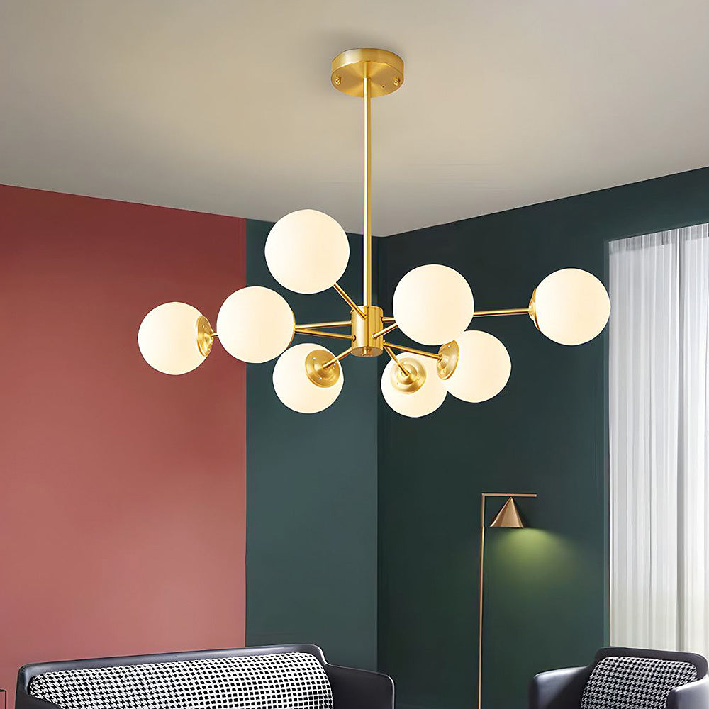 Gold Luxury Chandelier – Brass Fixture for Elegant Bedroom Décor