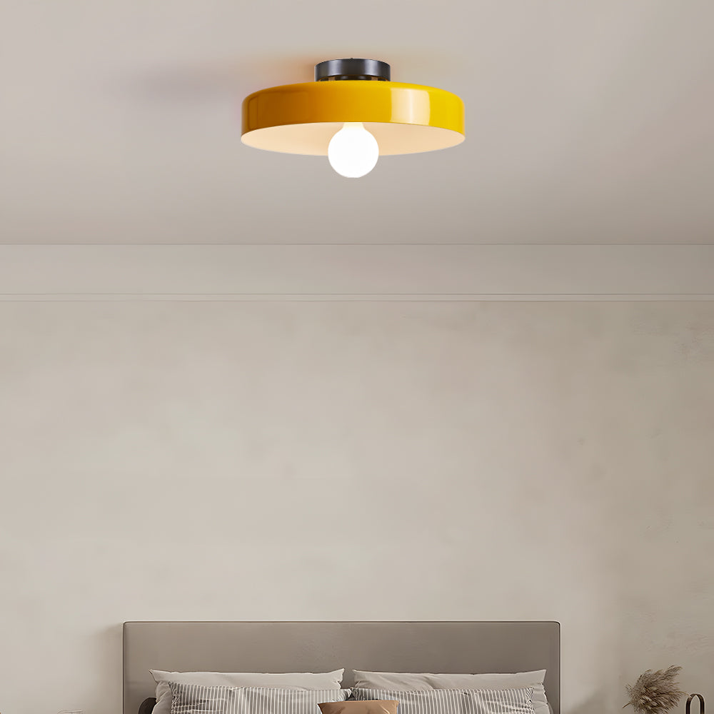 Flush Mount Art Decor Ceiling Light - Iron Round Fixture for Entryway
