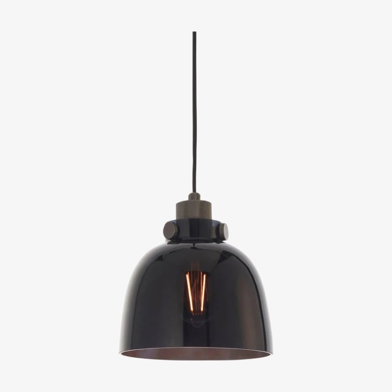 Readium Tinted Glass Pendant Light - Minimalist Dome Shade Adjustable for Kitchen Island and Dining Room