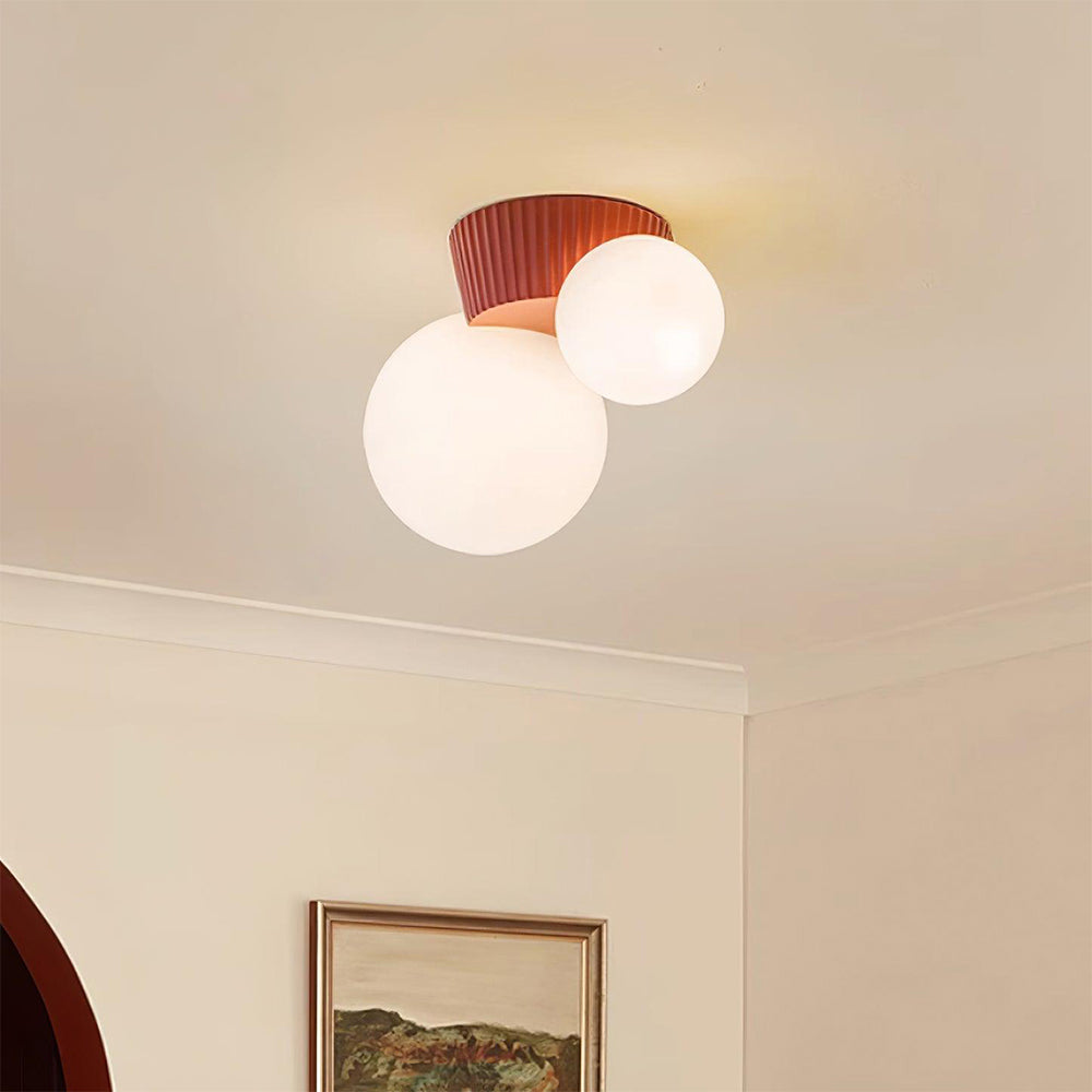 Compact Organic Ceiling Light - Home Fixture for Medium Rooms