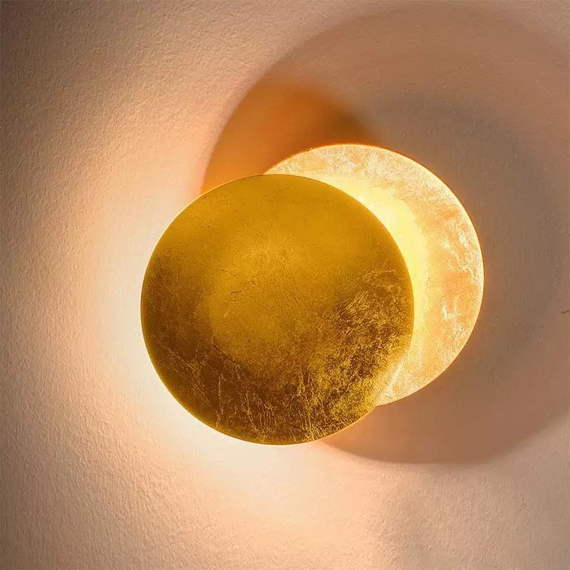Verstellbare Wandlampe Mit Künstlerischer Eclipse-Scheibe Für Flur Und Schlafzimmer