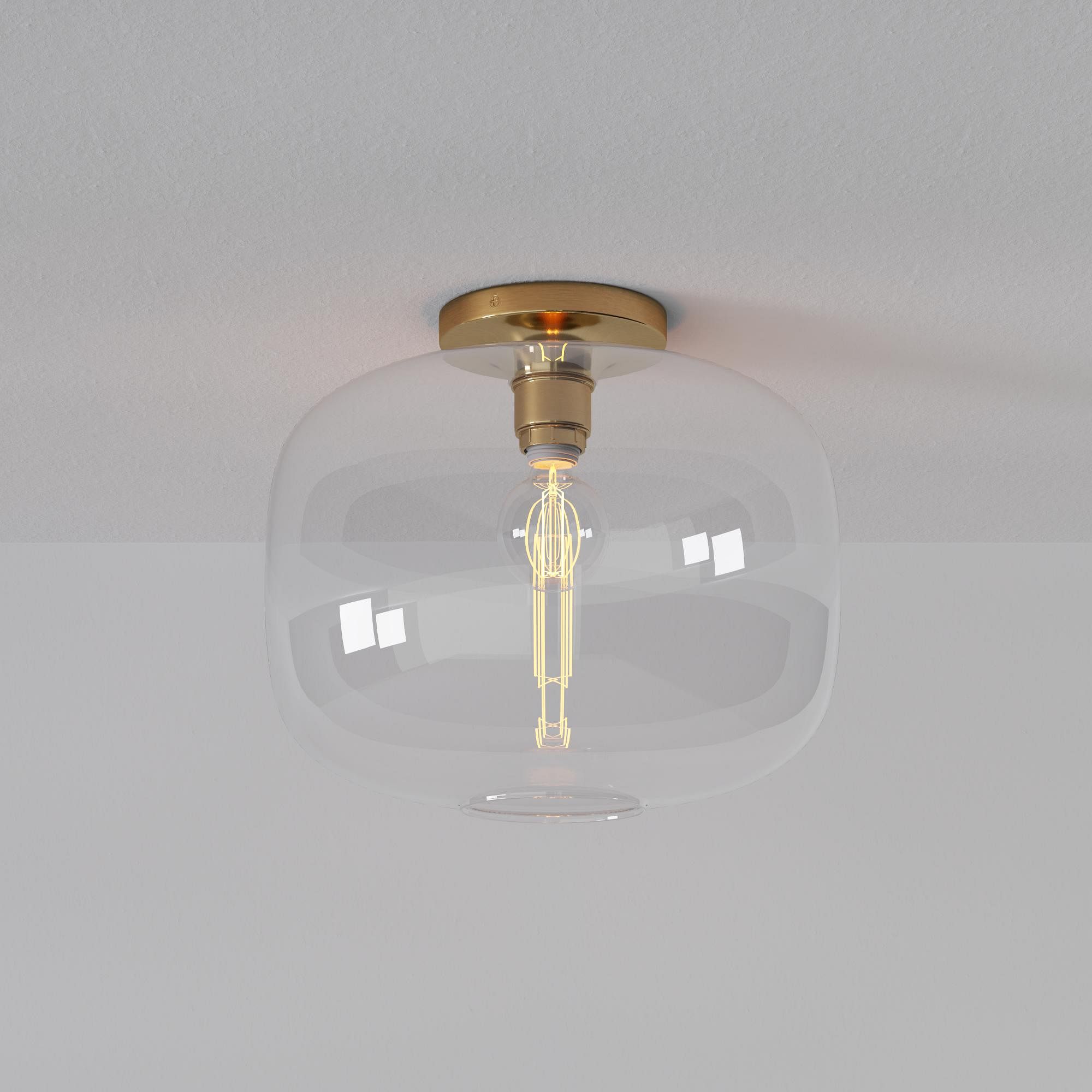 Lumivelle Sculptural Flush Mount Light – Modern Glass Ceiling Lamp
