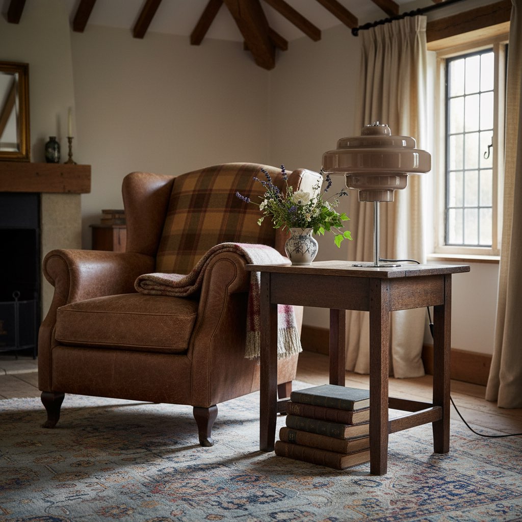 Koloro Glass Table Lamp Retro Tiered Design Chrome Base for Living Room