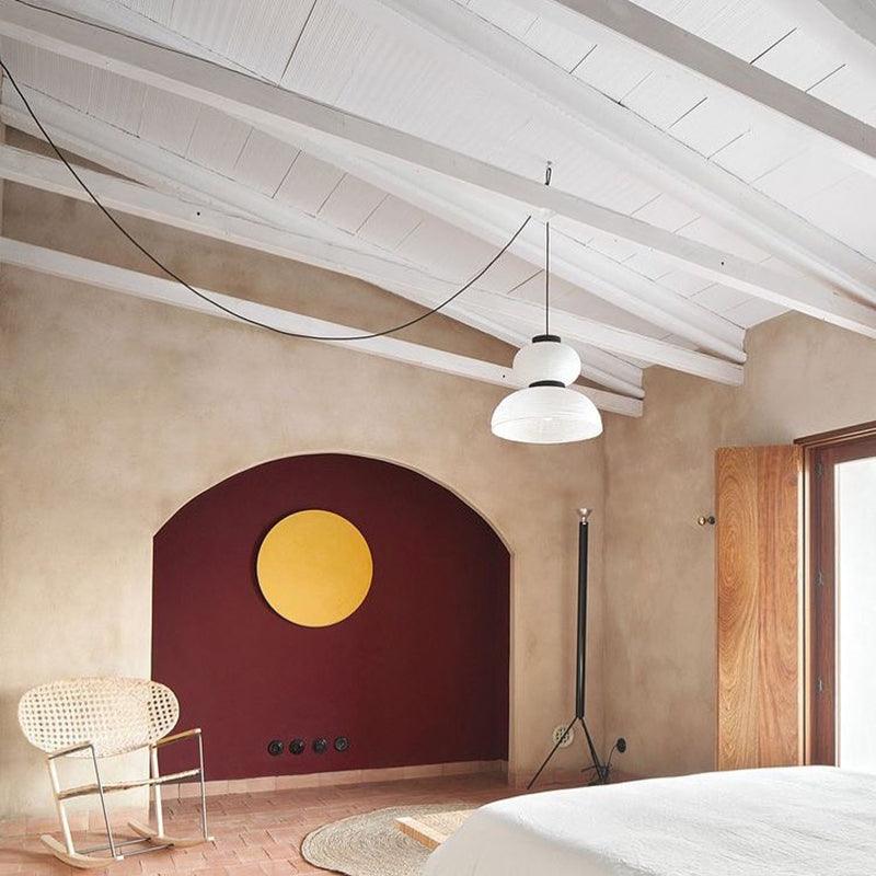 Rounded Layered Paper Plug-In Pendant