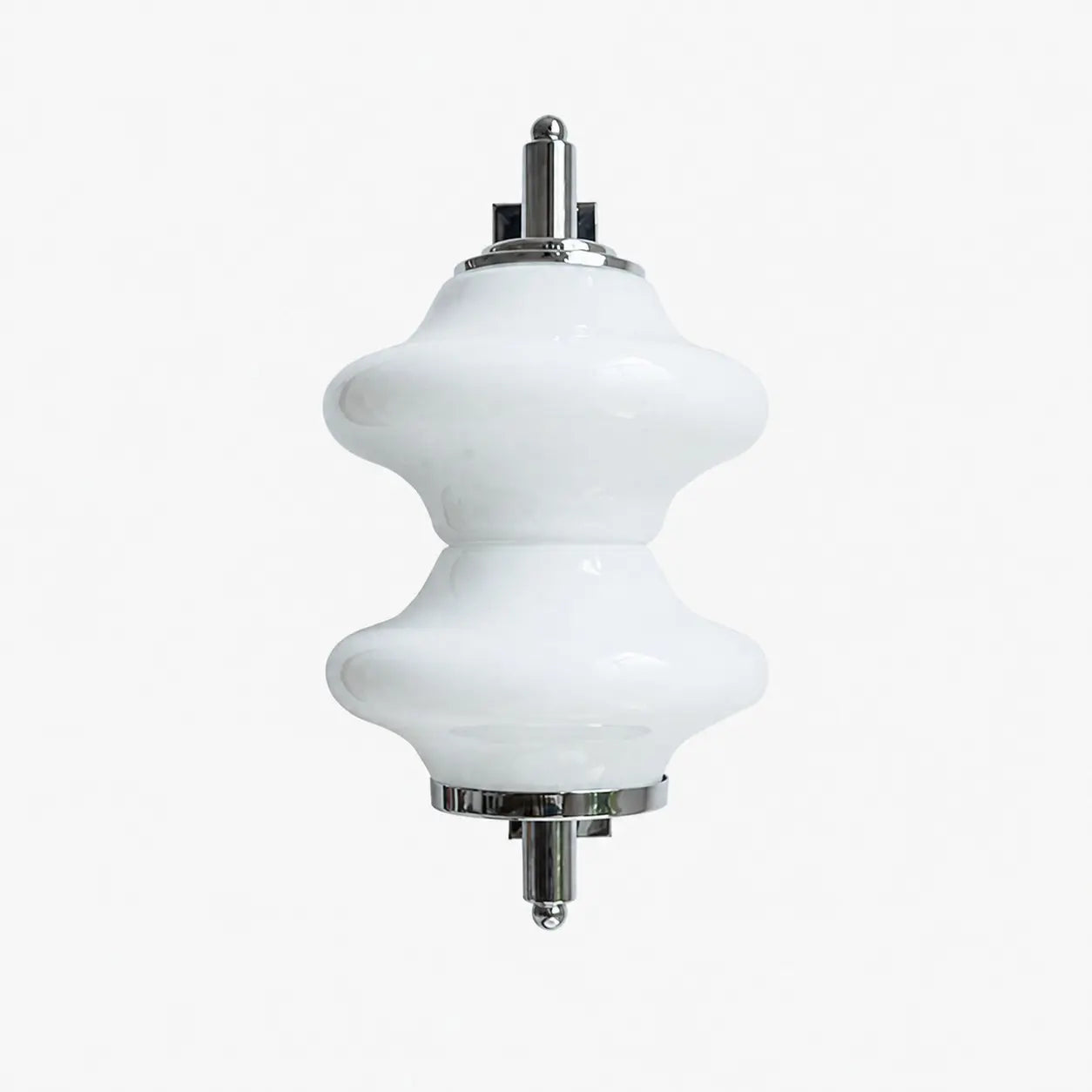 White glass wall light on a clean background