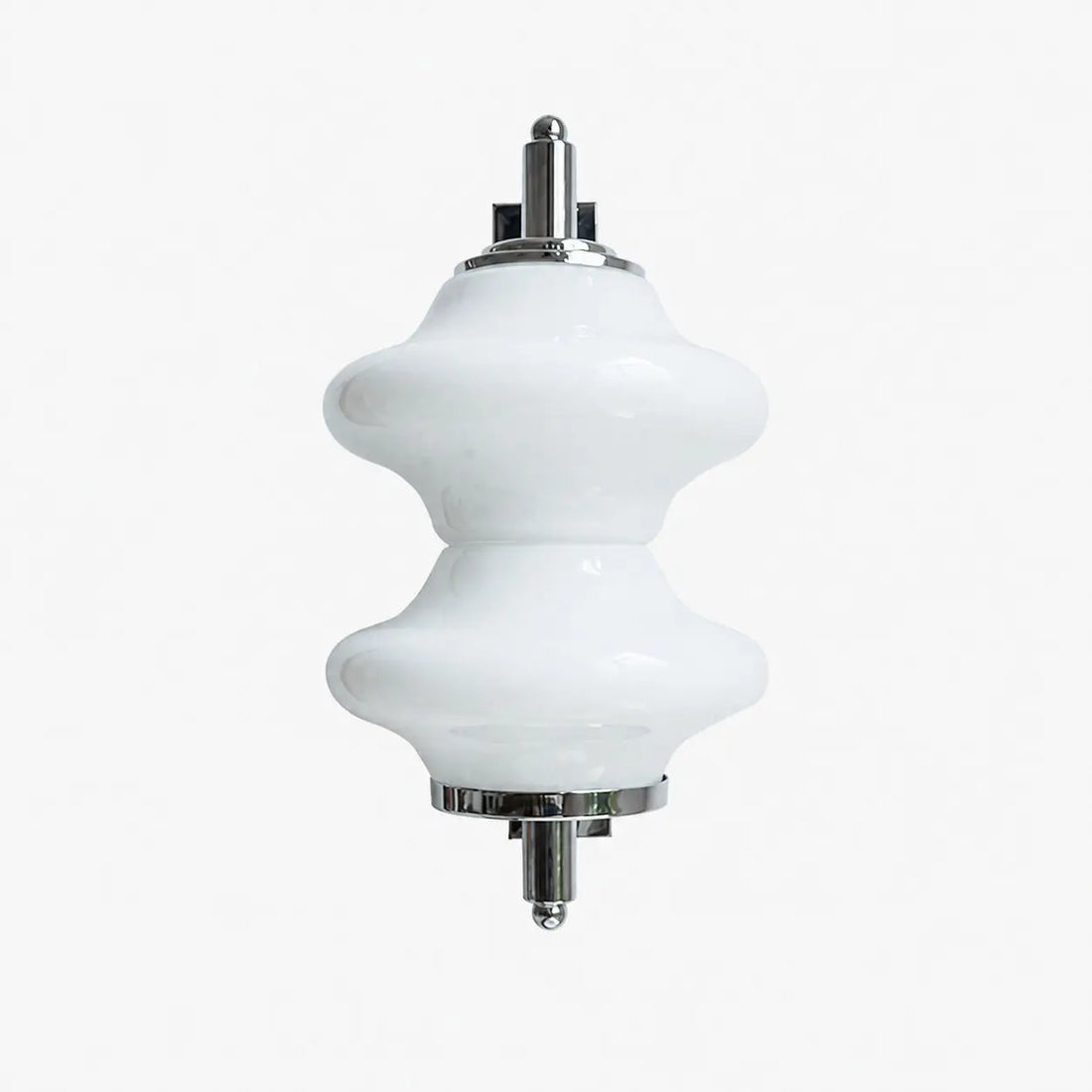 White glass wall light on a clean background
