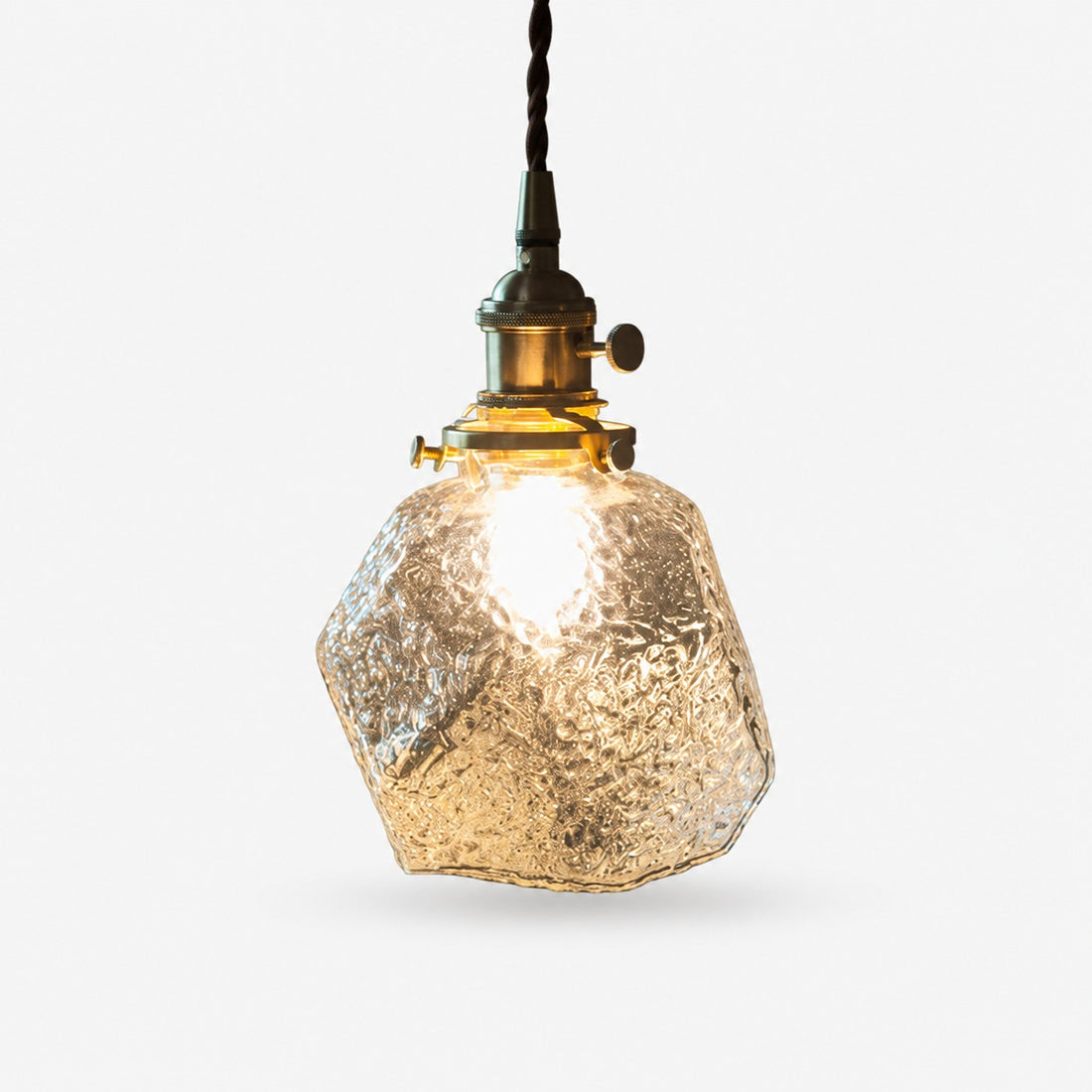 Clear glass with antique brass finish