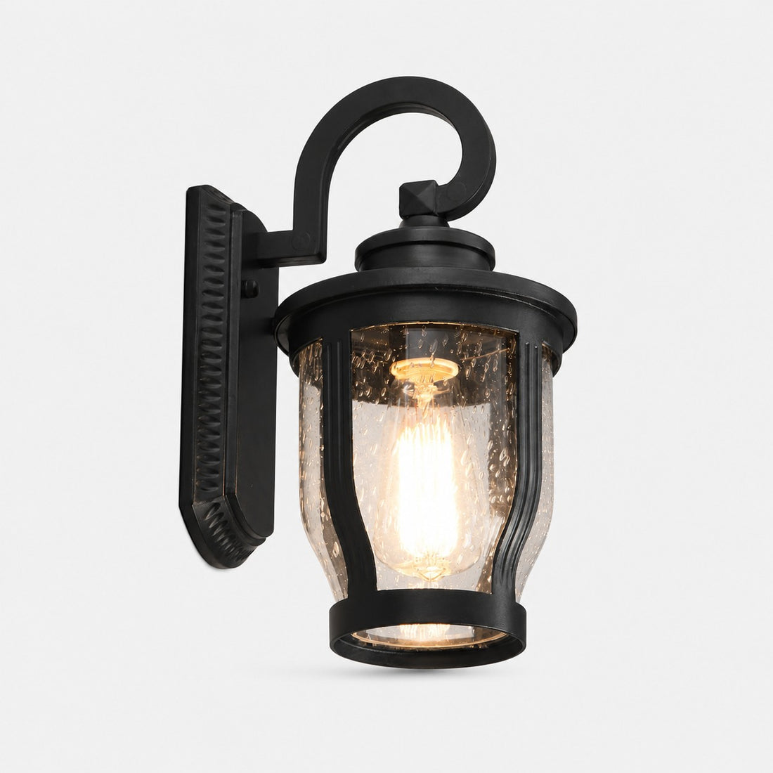 Vintage Rain Glass Outdoor Wall Sconce