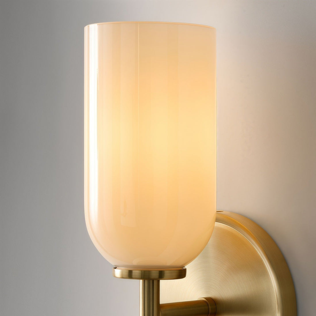 Vega Glass 2 Light Wall Sconce with Champagne Glass Shades - Modern Metal Frame Wall Light for Bathroom & Hallway